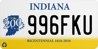 IN license plate 996FKU