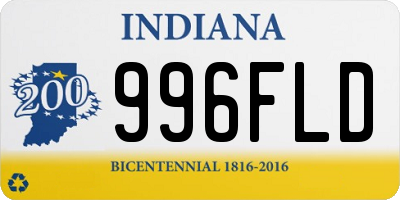 IN license plate 996FLD