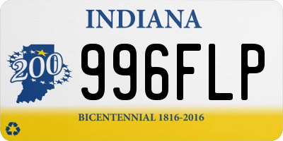 IN license plate 996FLP