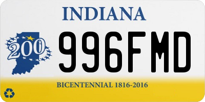 IN license plate 996FMD