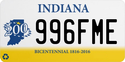 IN license plate 996FME