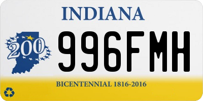 IN license plate 996FMH