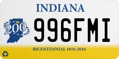 IN license plate 996FMI