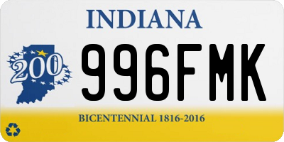 IN license plate 996FMK