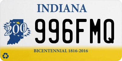 IN license plate 996FMQ