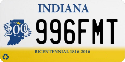 IN license plate 996FMT