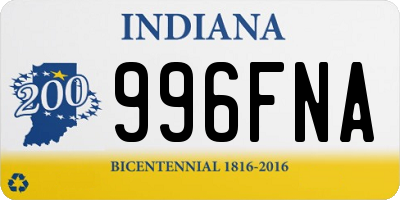 IN license plate 996FNA
