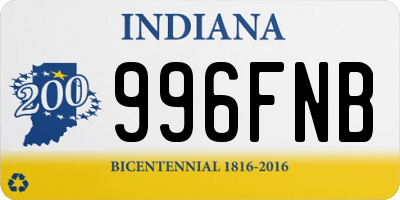 IN license plate 996FNB