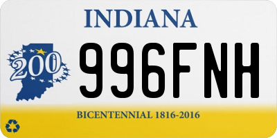 IN license plate 996FNH