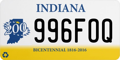 IN license plate 996FOQ