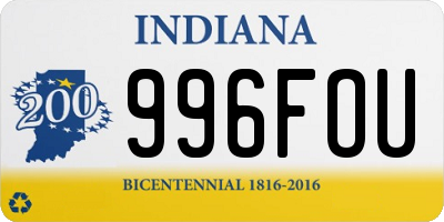 IN license plate 996FOU