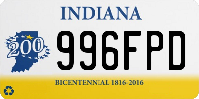 IN license plate 996FPD