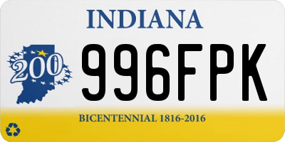 IN license plate 996FPK