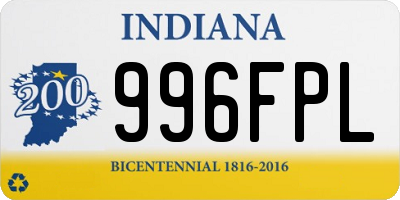 IN license plate 996FPL