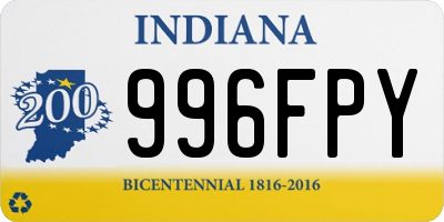 IN license plate 996FPY