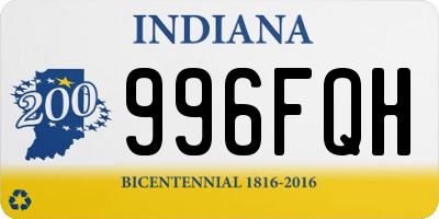 IN license plate 996FQH