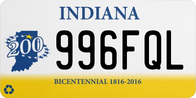 IN license plate 996FQL