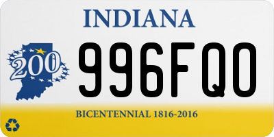 IN license plate 996FQO