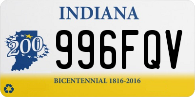 IN license plate 996FQV