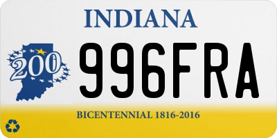 IN license plate 996FRA