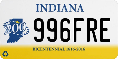 IN license plate 996FRE