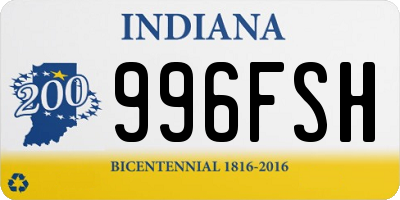 IN license plate 996FSH