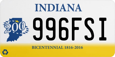 IN license plate 996FSI
