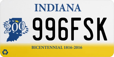 IN license plate 996FSK