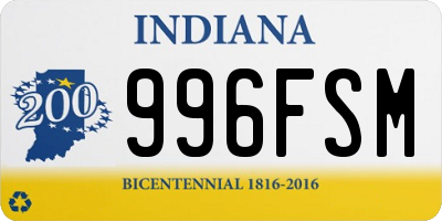 IN license plate 996FSM