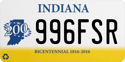 IN license plate 996FSR