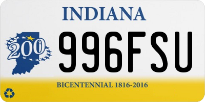 IN license plate 996FSU