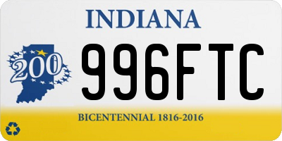 IN license plate 996FTC