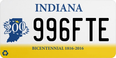 IN license plate 996FTE