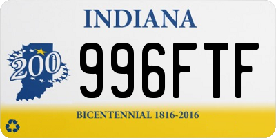 IN license plate 996FTF