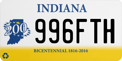 IN license plate 996FTH