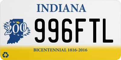 IN license plate 996FTL