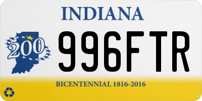 IN license plate 996FTR