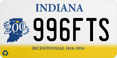 IN license plate 996FTS