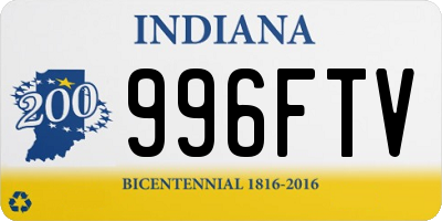 IN license plate 996FTV