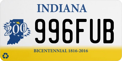 IN license plate 996FUB