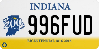 IN license plate 996FUD