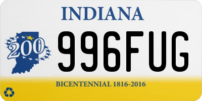 IN license plate 996FUG