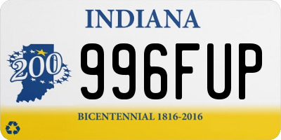 IN license plate 996FUP