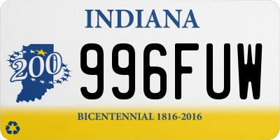 IN license plate 996FUW