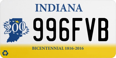 IN license plate 996FVB