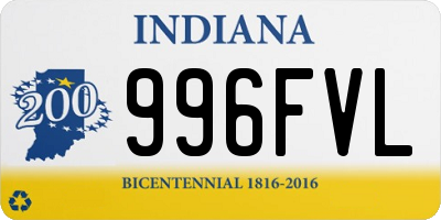 IN license plate 996FVL