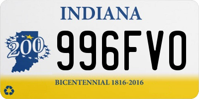 IN license plate 996FVO