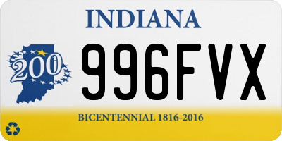 IN license plate 996FVX