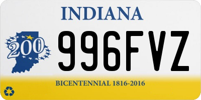 IN license plate 996FVZ