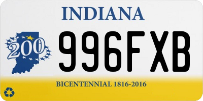 IN license plate 996FXB